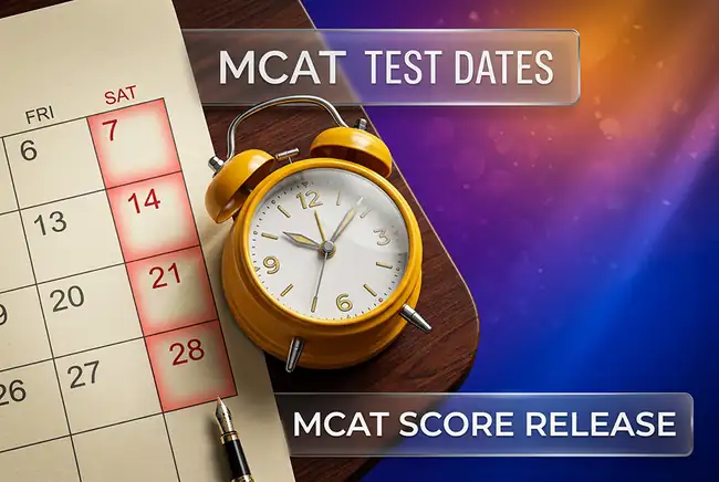 2026 MCAT test dates calendar with registration deadlines and score release schedule